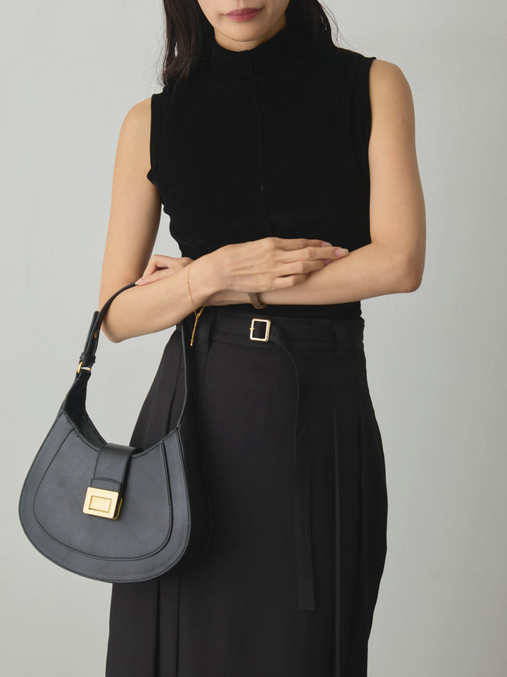 【Essential】ベルト付きサイドタックスカート