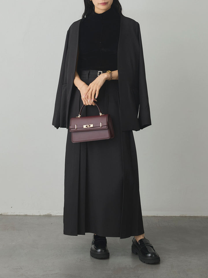 【Essential】フロントホックノーカラージャケット