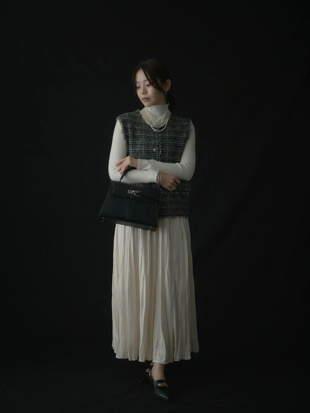 ベロアワッシャープリーツスカート