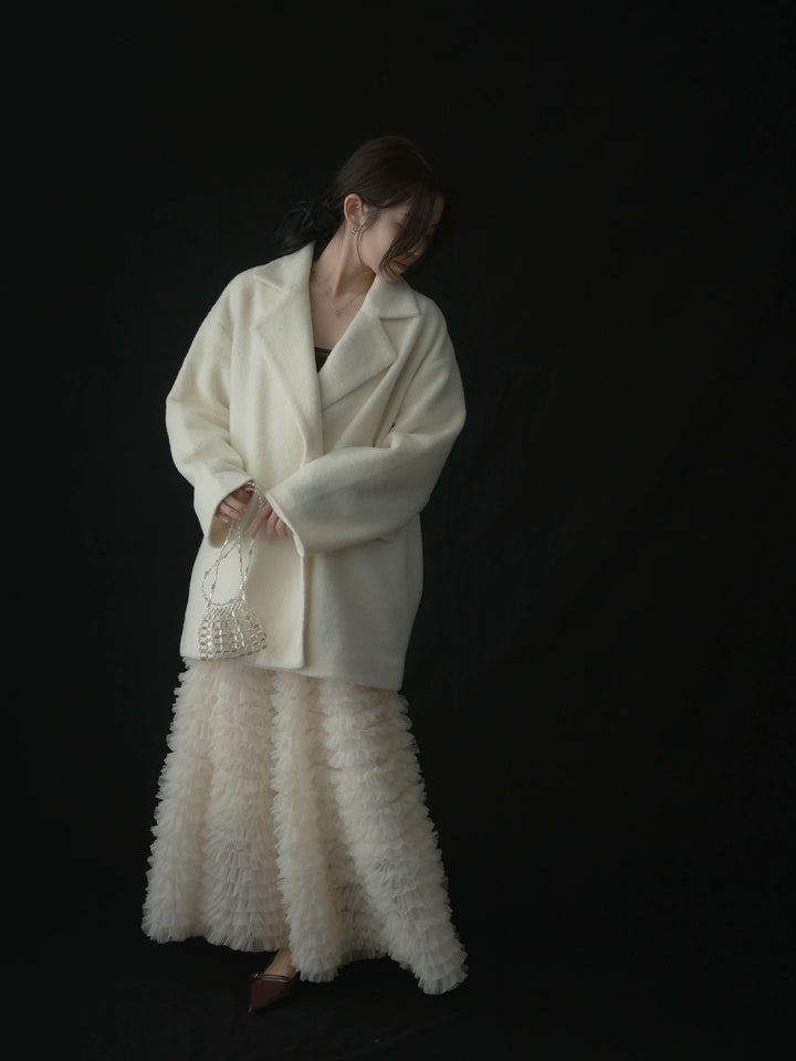 ドラマチックフリルチュールスカート