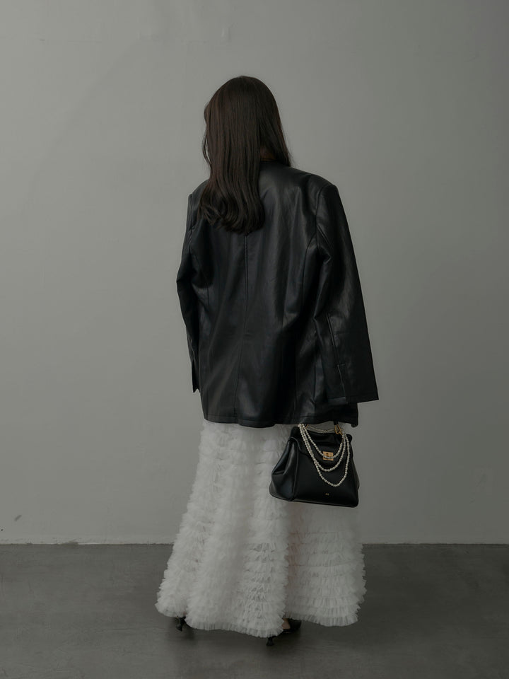 ドラマチックフリルチュールスカート