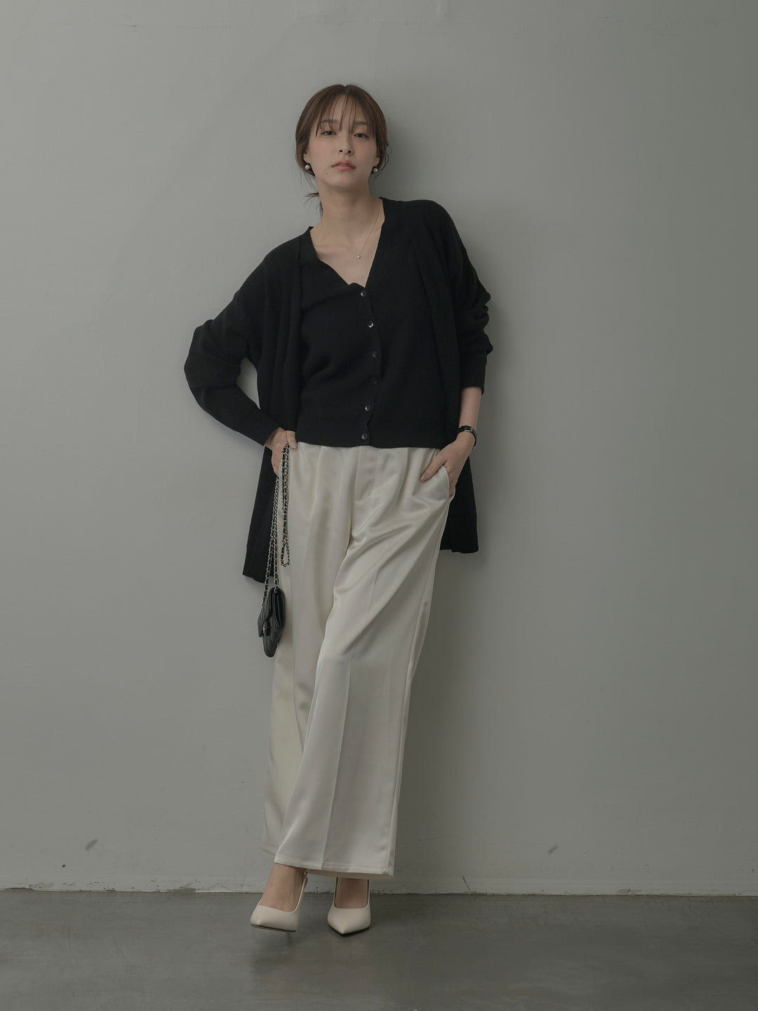 カーディガン&ニットベストアンサンブルSET