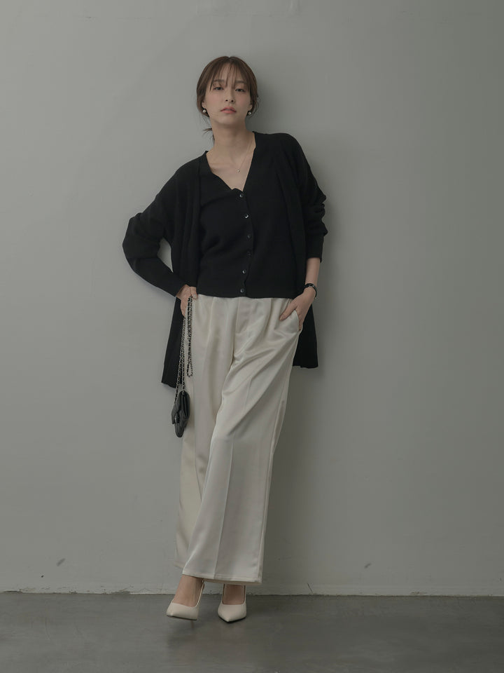 カーディガン&ニットベストアンサンブルSET