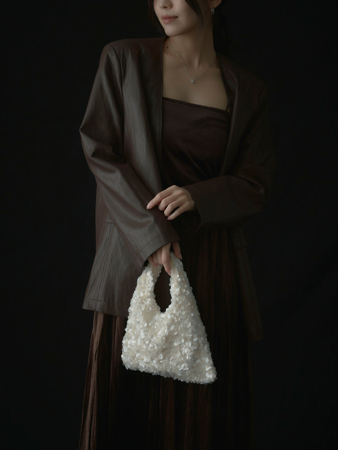 レザーノーカラージャケット