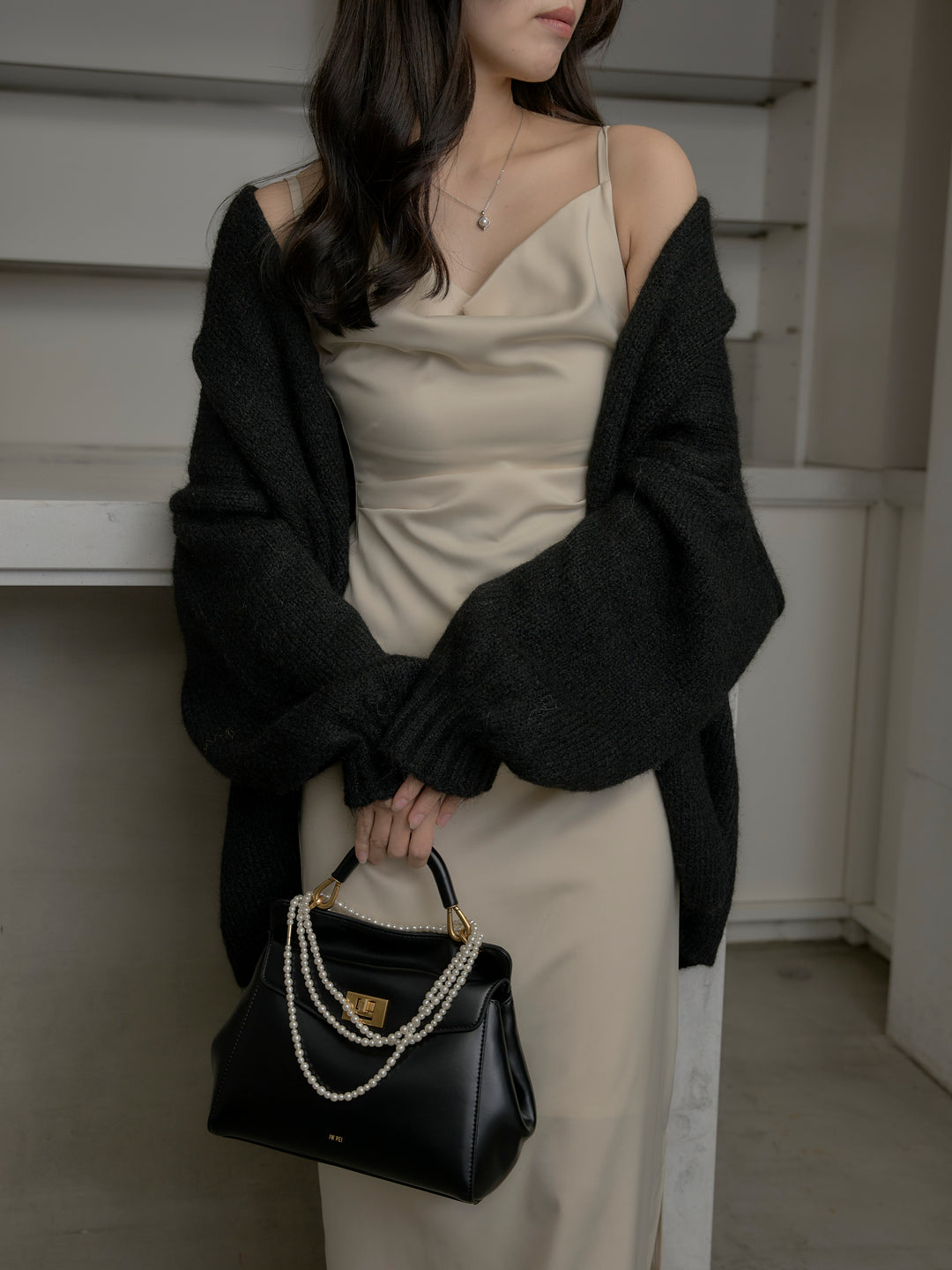 モヘアライクオーバーニットカーディガン