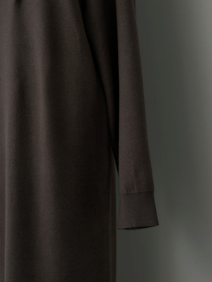 配色ポロニットワンピース