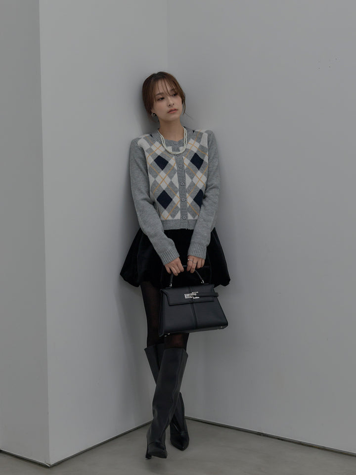 ベロアバルーンミニスカート(インパン付き)