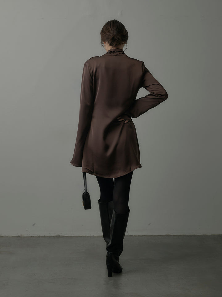 ボウタイサテンミニワンピース