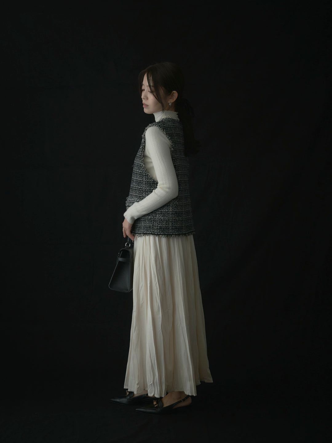 ベロアワッシャープリーツスカート