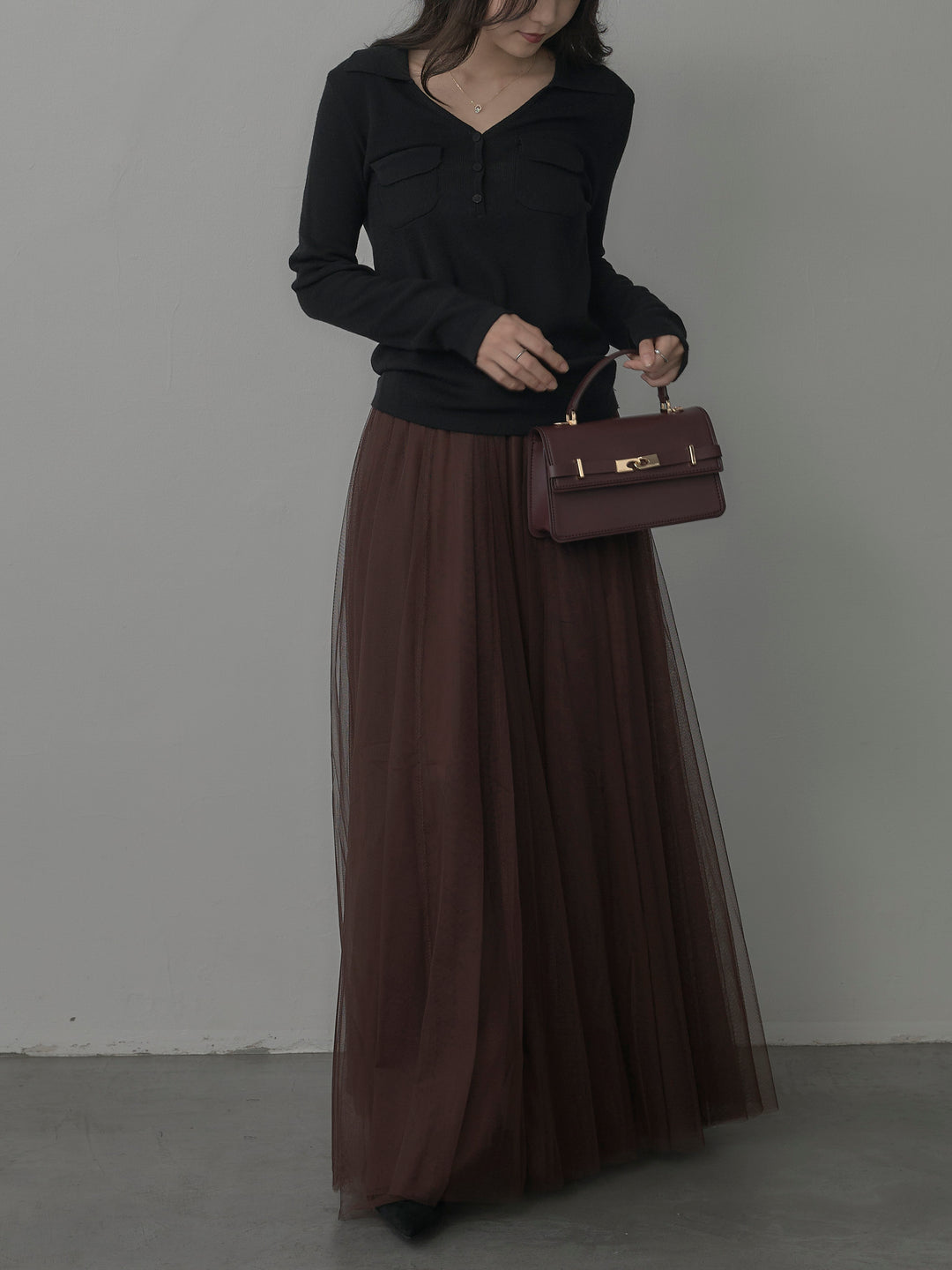 [予約]ボリュームチュールスカート【M】