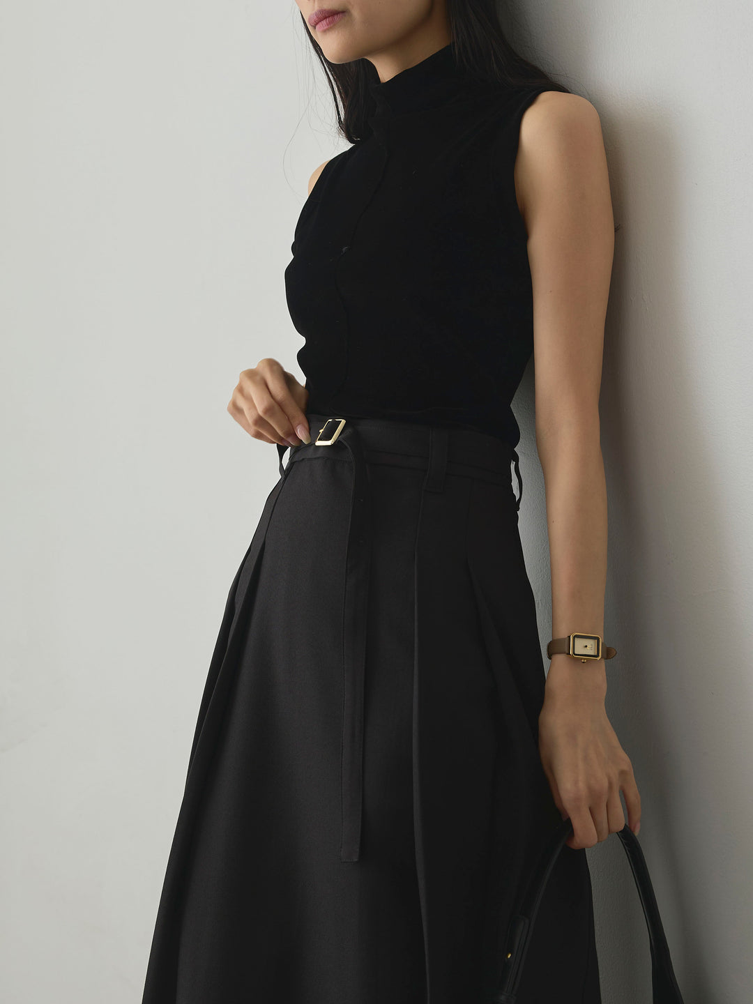 [予約]メッシュベロアノースリーブトップス