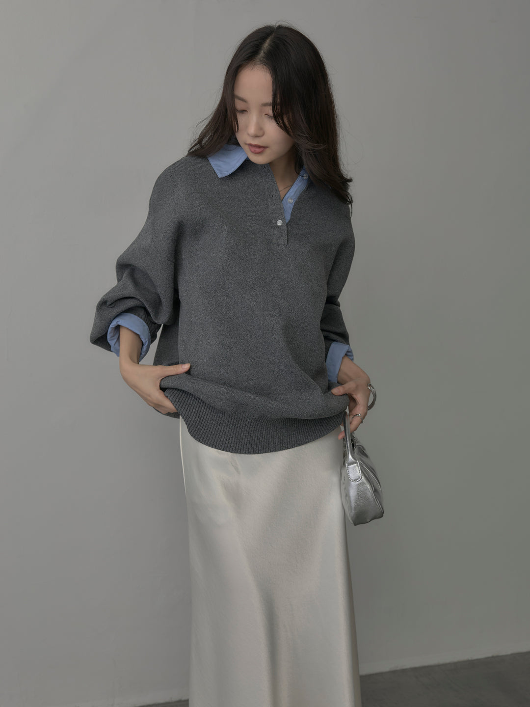 【SET】襟付きポロトップス+襟付きポロトップス(2set)