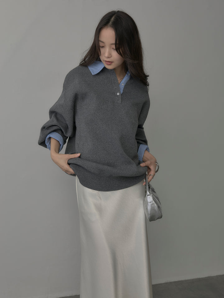 【SET】襟付きポロトップス+襟付きポロトップス(2set)