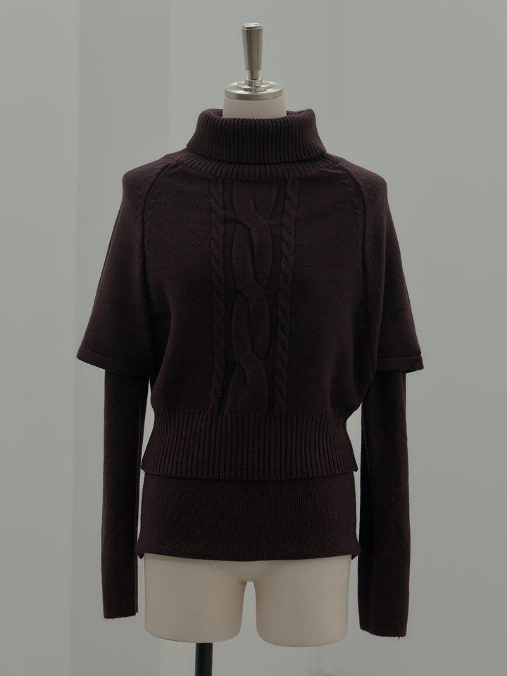 デザイン編みレイヤードニットSET