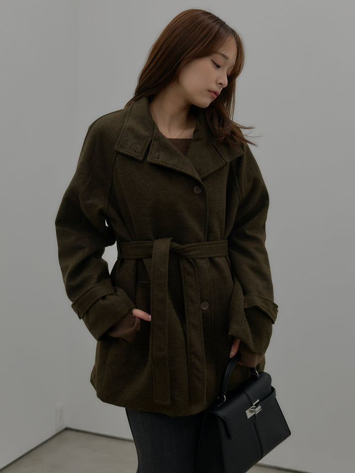 【SET】キルティングライナーウールミディアムコート+【Essential】チェック柄マーメイドスカート(2set)