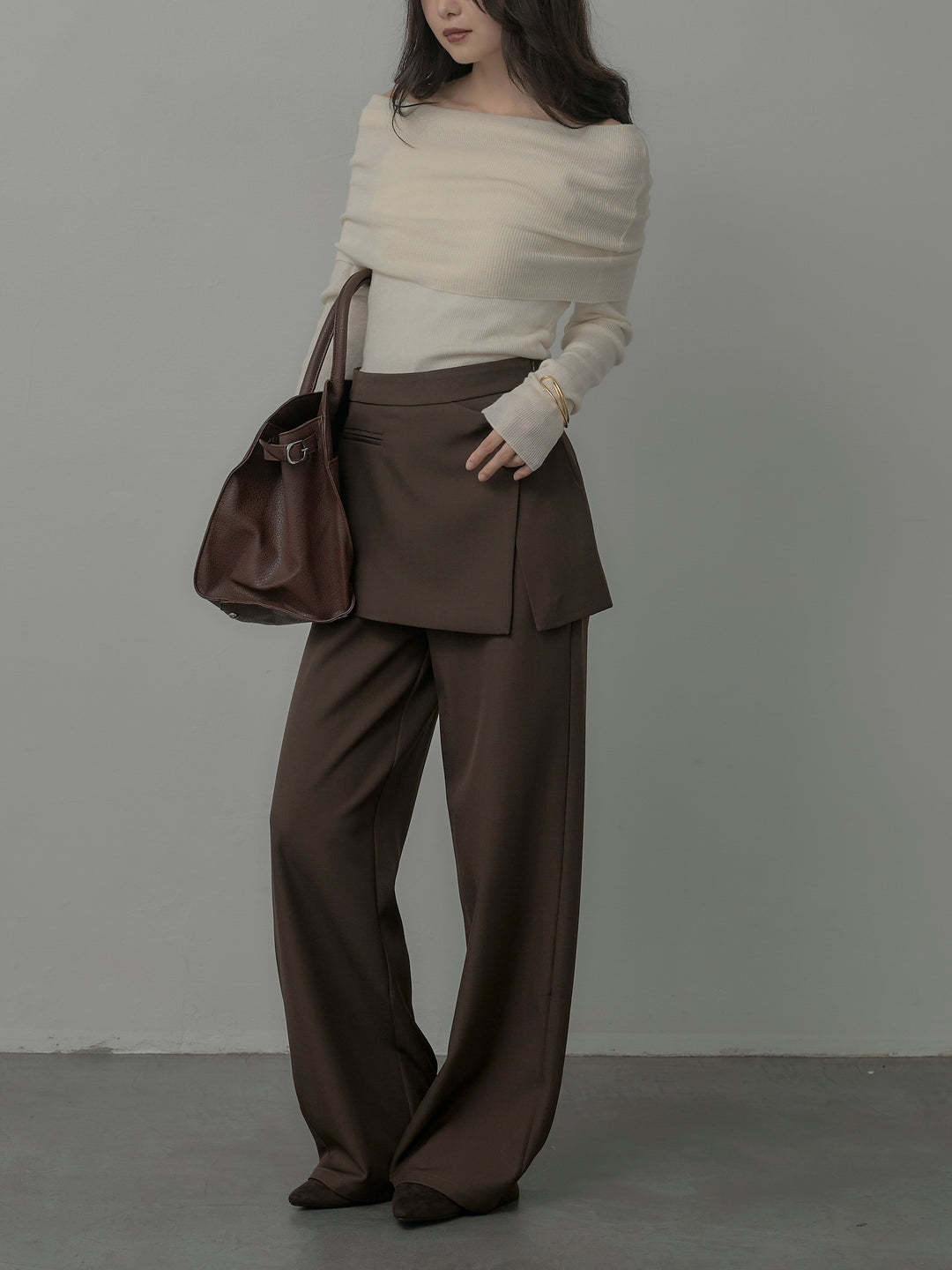 [予約]ラップワイドパンツ