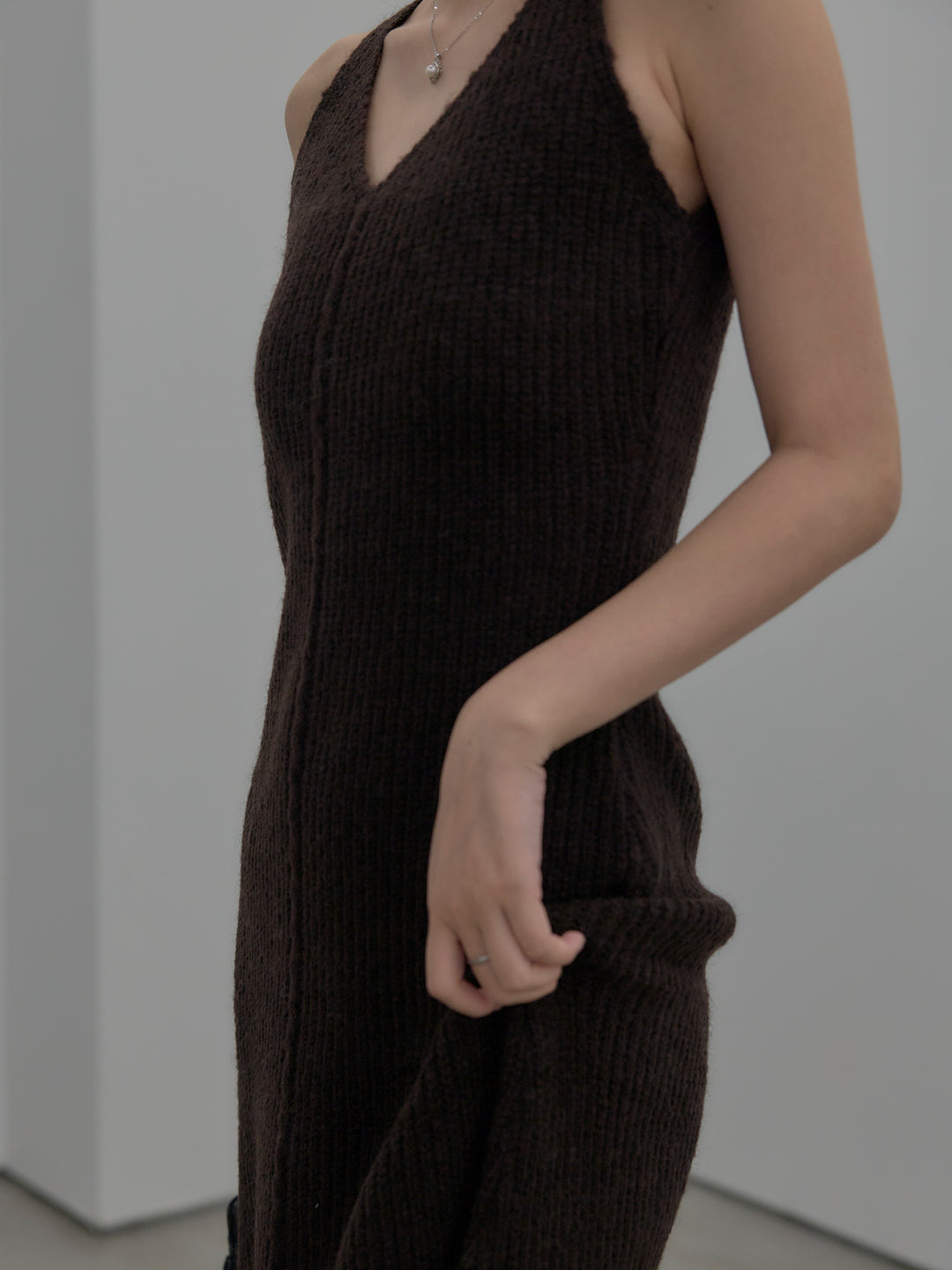 リュクスリブニットロングドレス