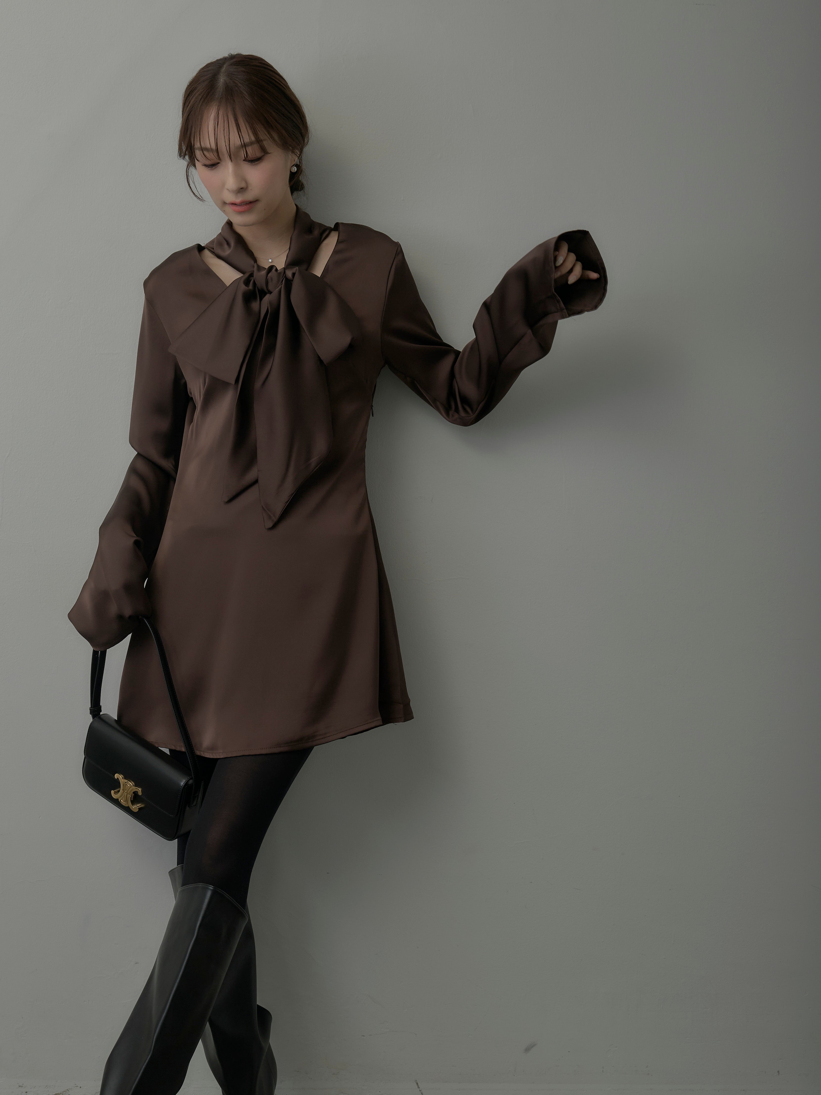 ボウタイサテンミニワンピース – nairo