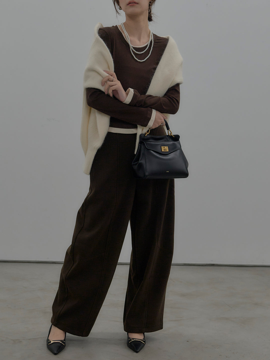 バイカラーレイヤードカットソー