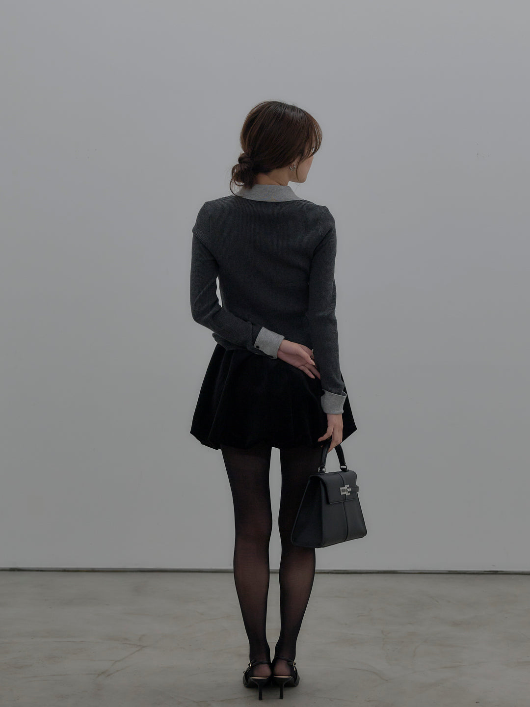 ベロアバルーンミニスカート(インパン付き)