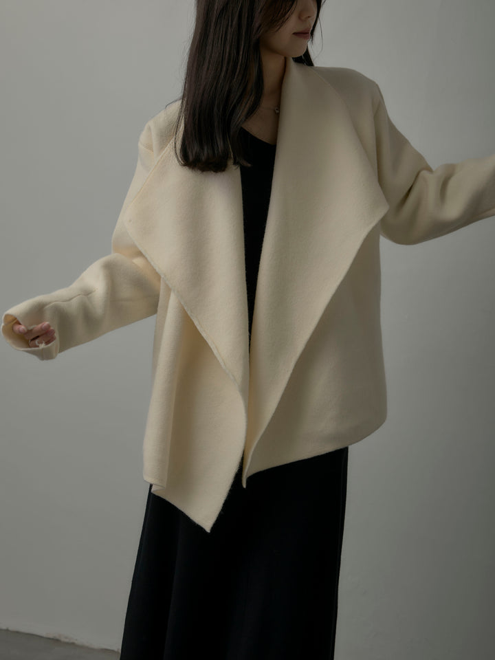 Vネックニットロングワンピース