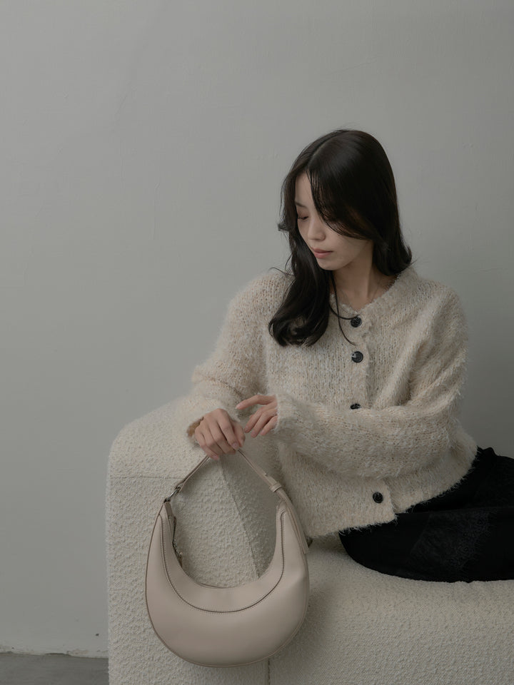 フェザーループニットカーディガン