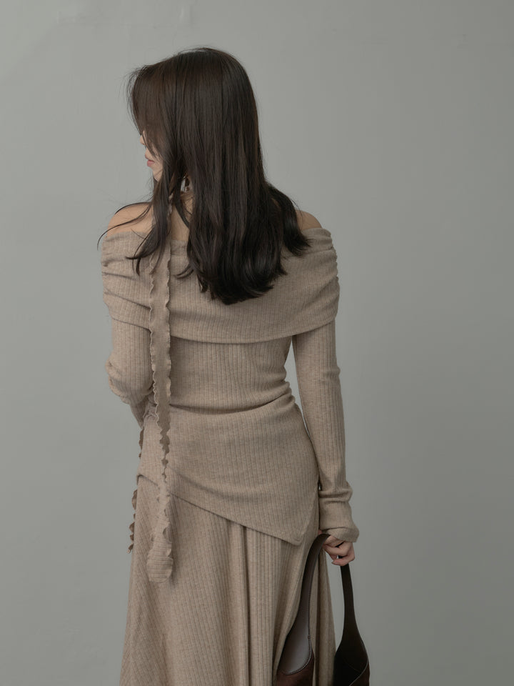 リブニットオフショルSETUP