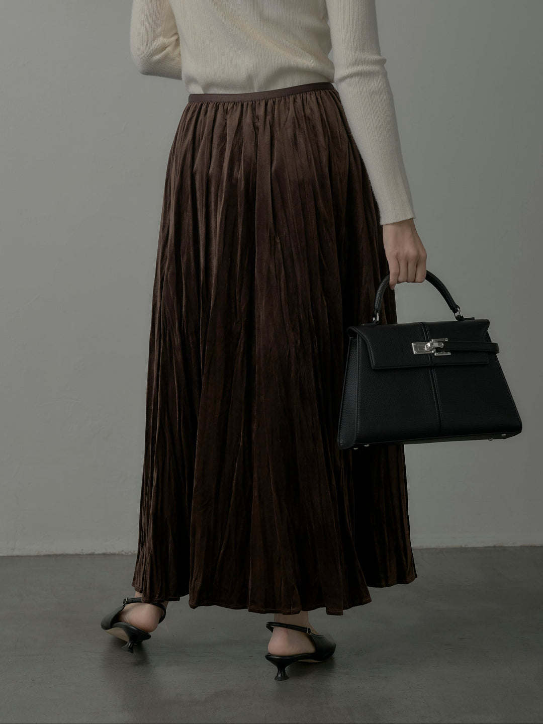 ベロアワッシャープリーツスカート