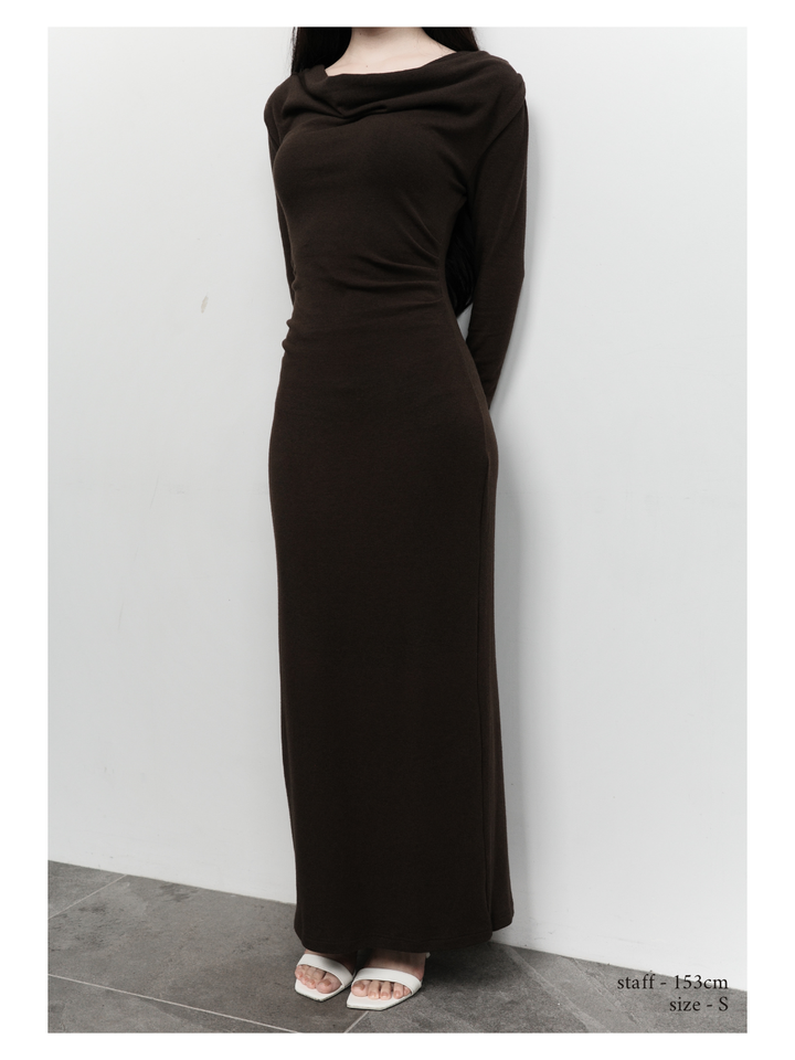 【Essential】Drape soft touch fit one piece