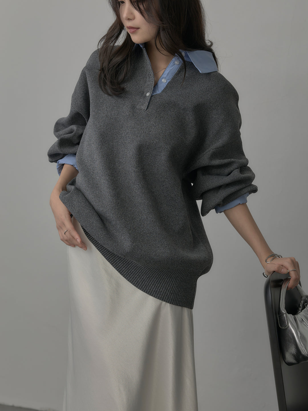 [予約]襟付きポロトップス