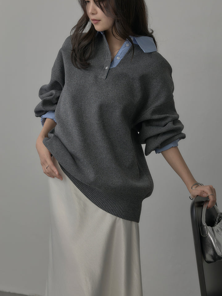 [予約]襟付きポロトップス