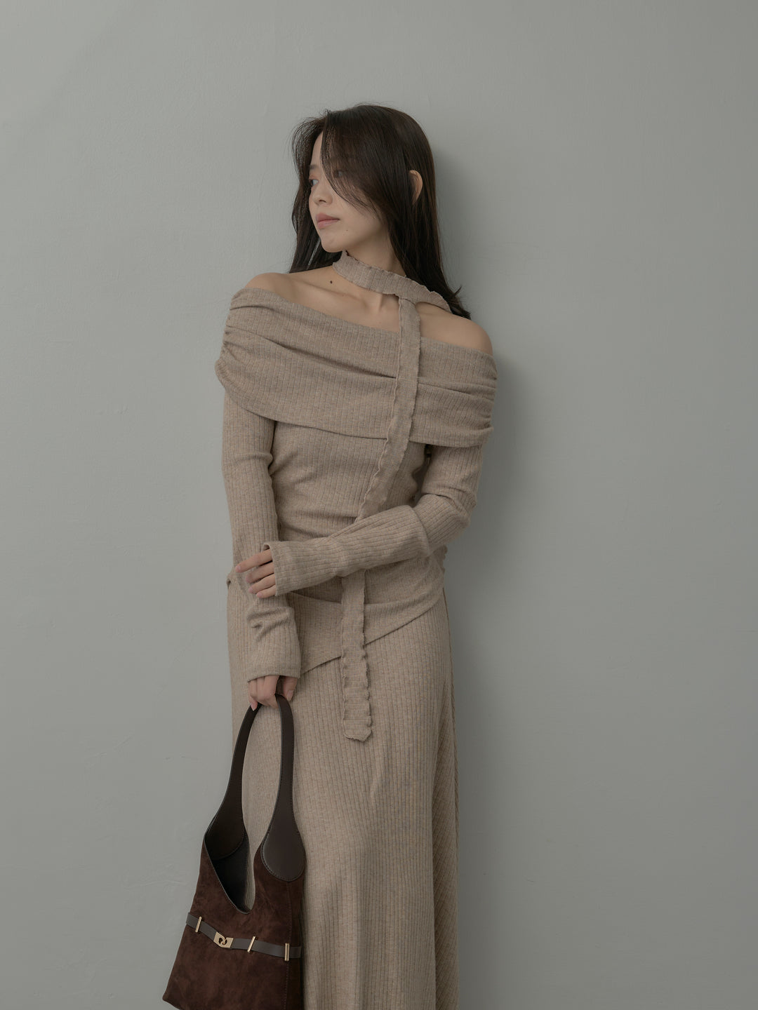 リブニットオフショルSETUP