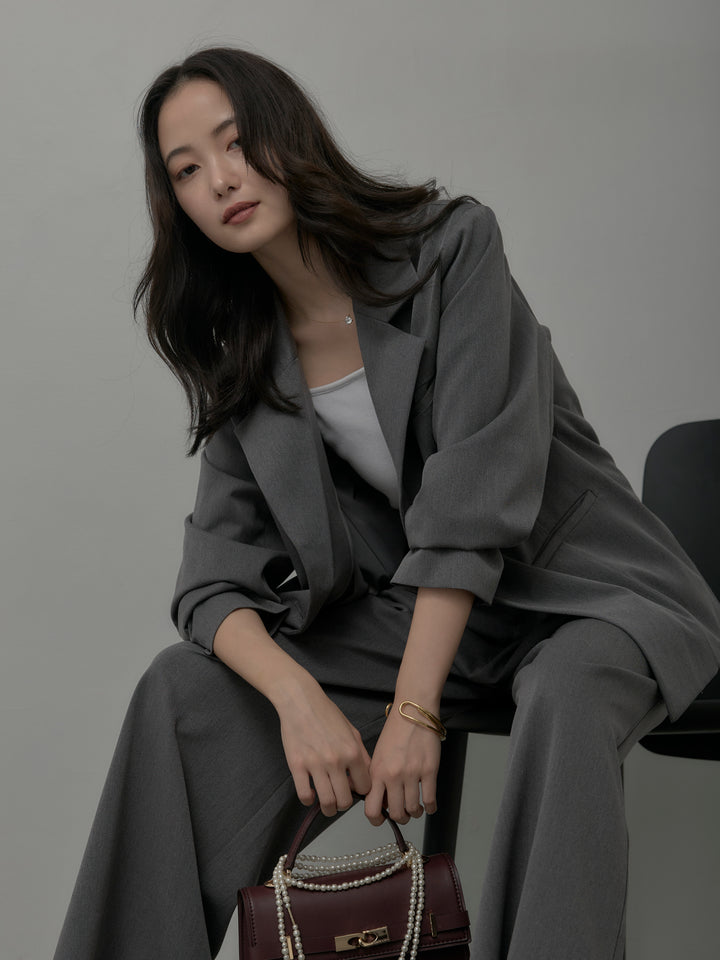 【Essential】ボックスシルエットテーラードジャケット