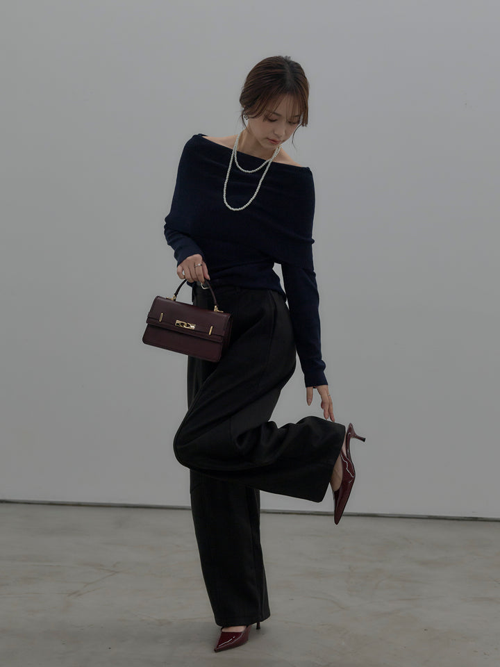 カーブデザインスウェットライクパンツ