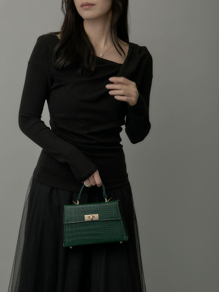 【SET】ドレープデザイントップス+ボリュームチュールスカート(2set)