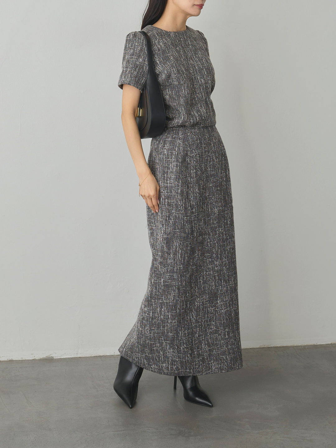 【Essential】ツイードペンシルスカート