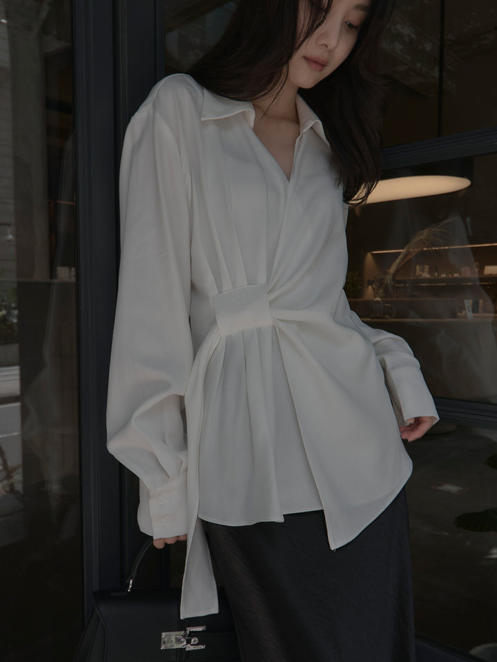 [予約]フロントラップデザインシャツ