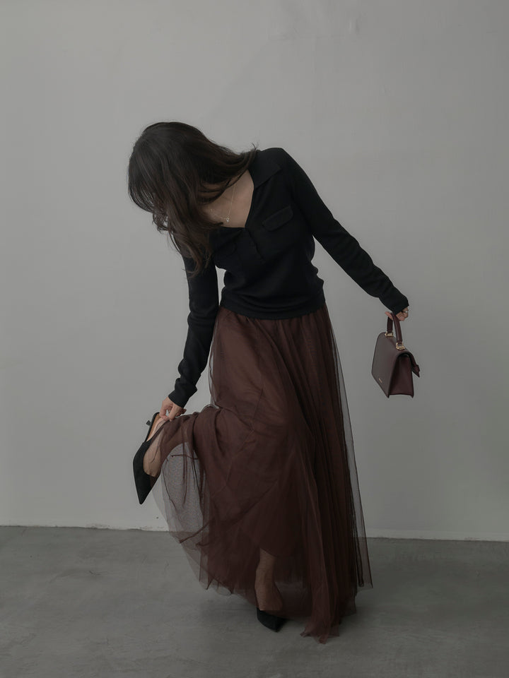 [予約]ボリュームチュールスカート【M】