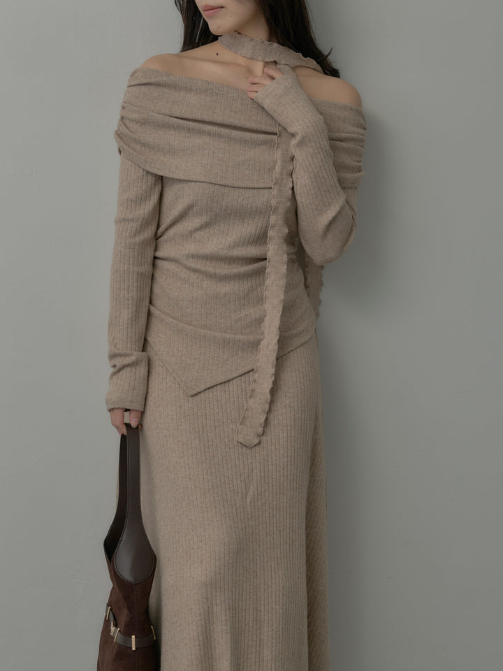 リブニットオフショルSETUP