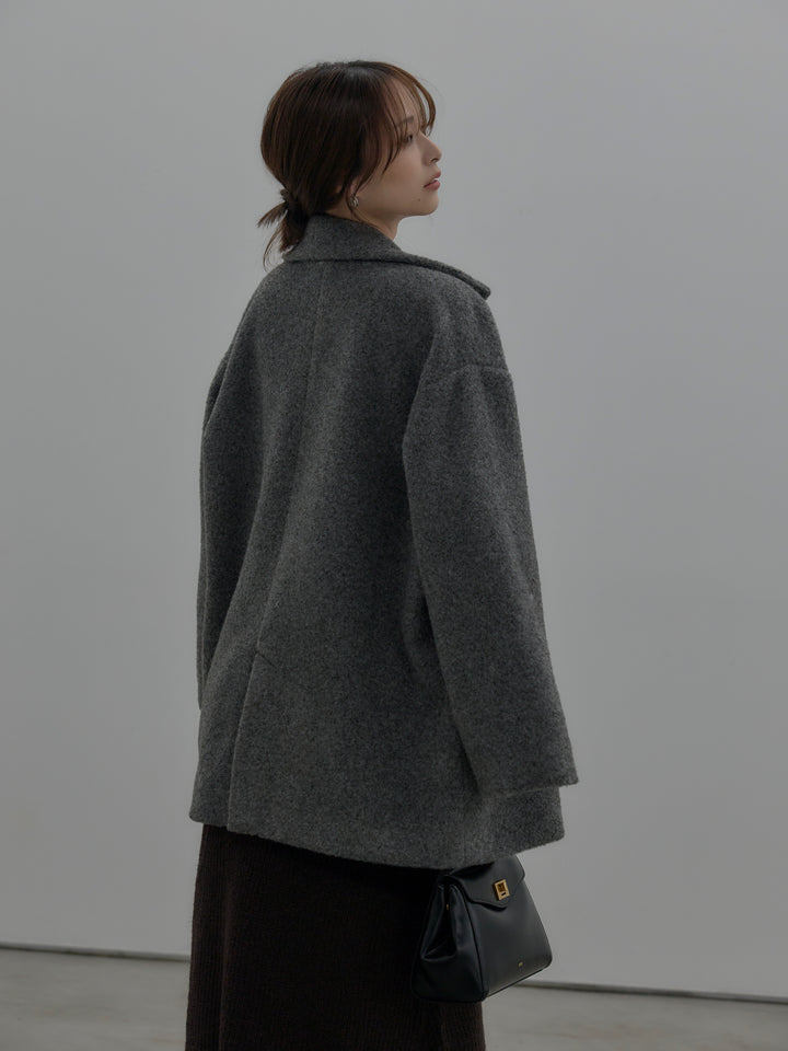 【SET】【Essential】オーバーサイズジャケットコート+リュクスリブニットロングドレス(2set)