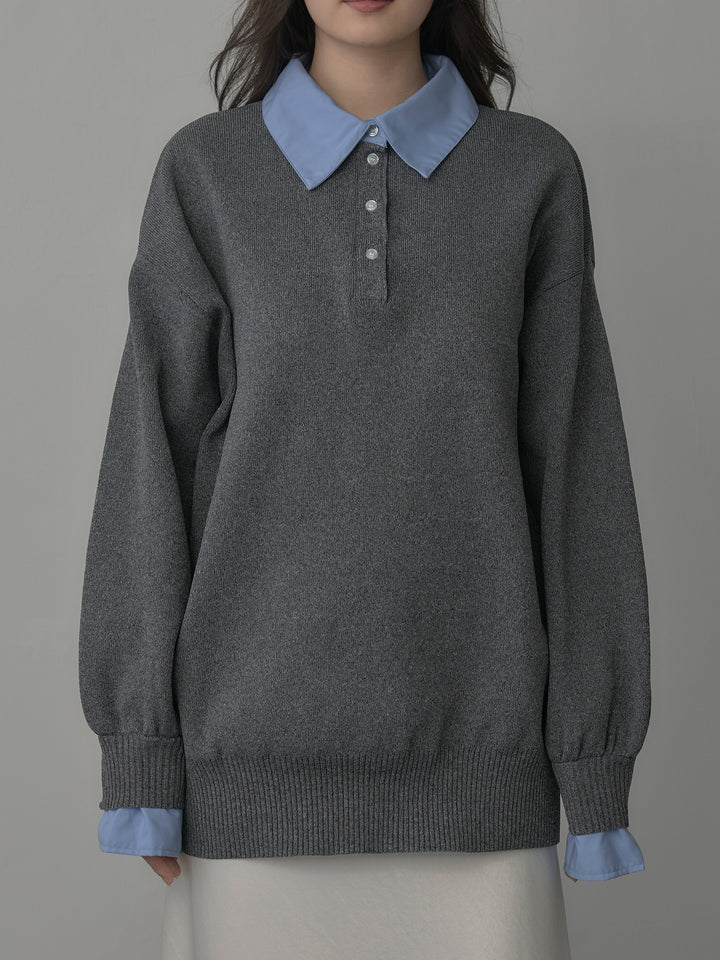 [予約]襟付きポロトップス