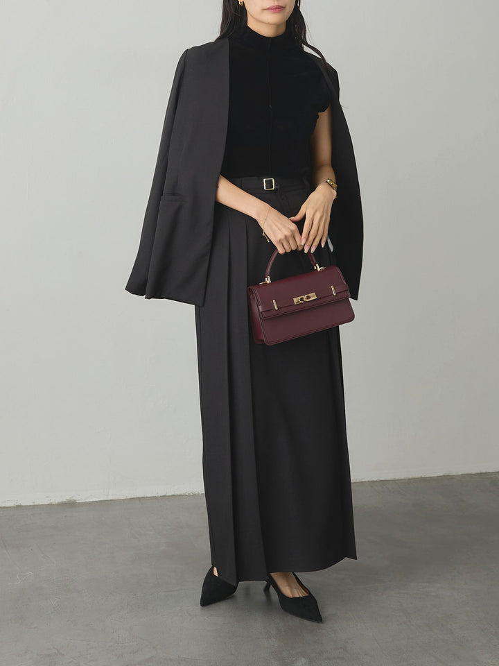 【Essential】フロントホックノーカラージャケット