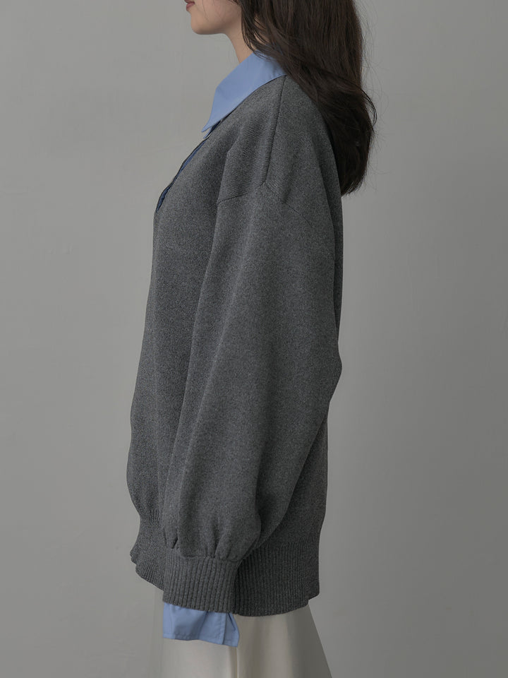 [予約]襟付きポロトップス