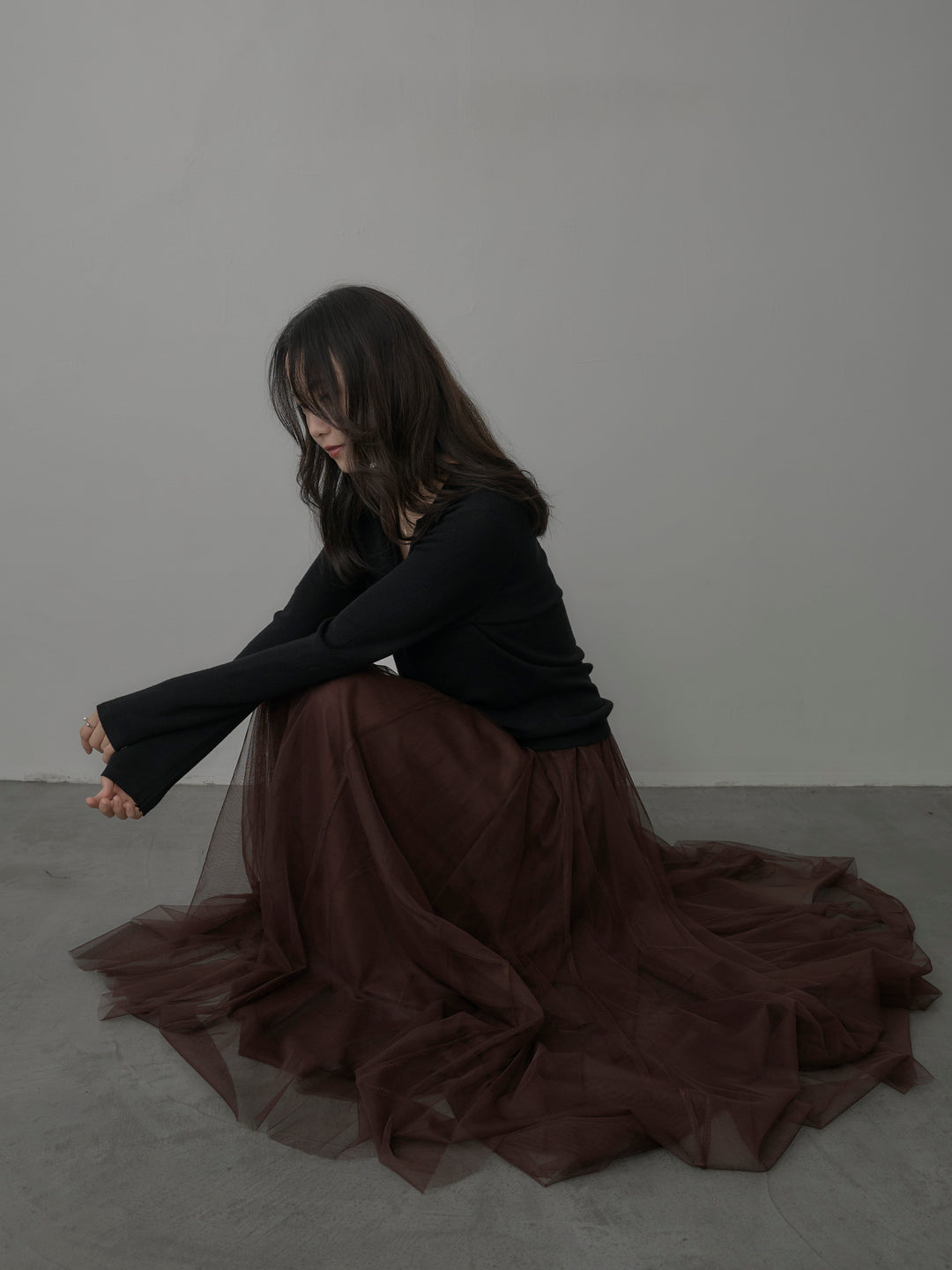 [予約]ボリュームチュールスカート【M】