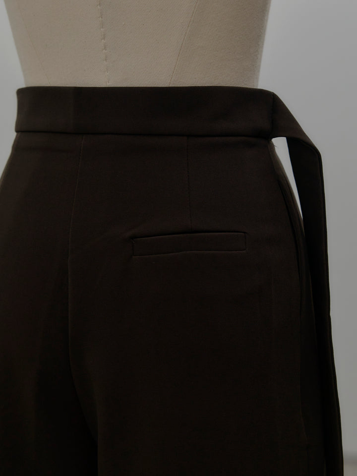 ウエストリボンワイドパンツ