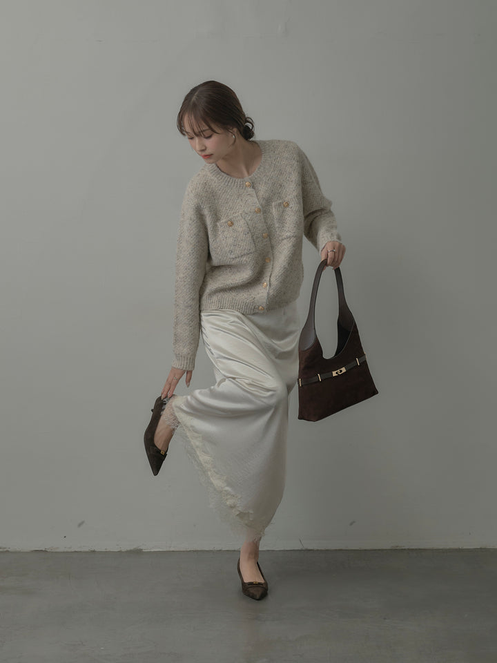 MIXニットゴールドボタンニットカーディガン