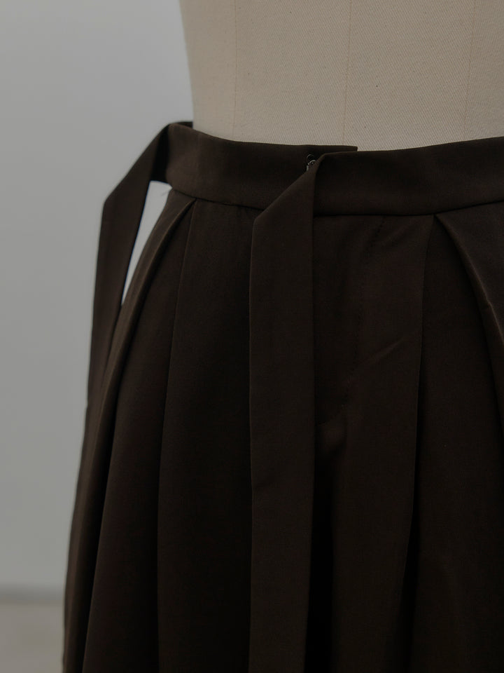 ウエストリボンワイドパンツ