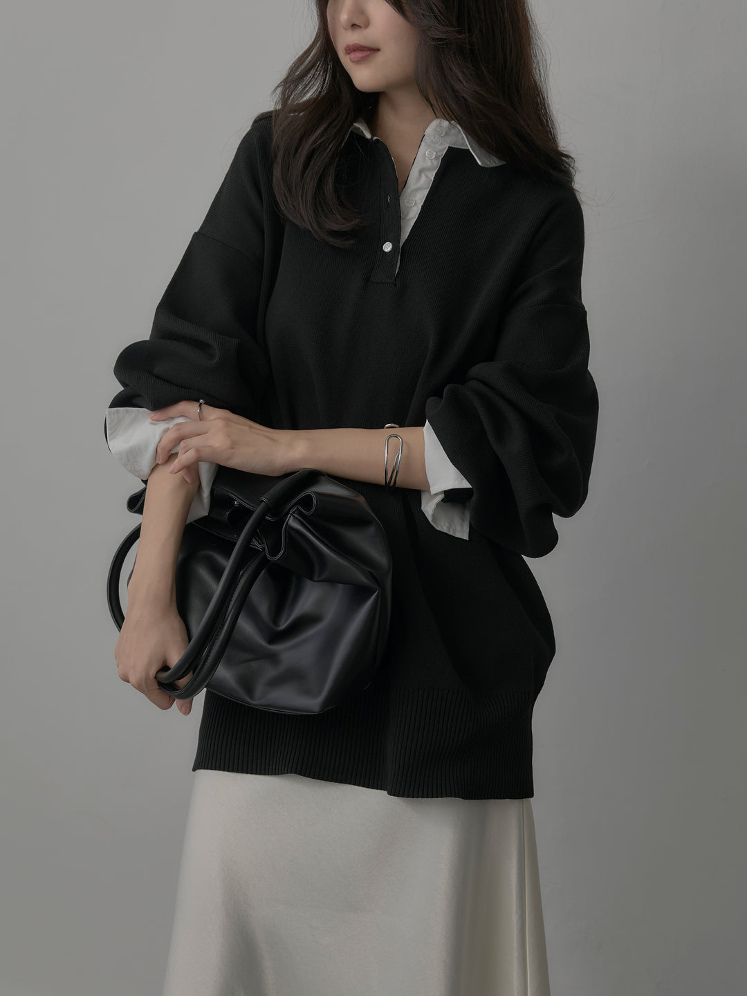 [予約]襟付きポロトップス