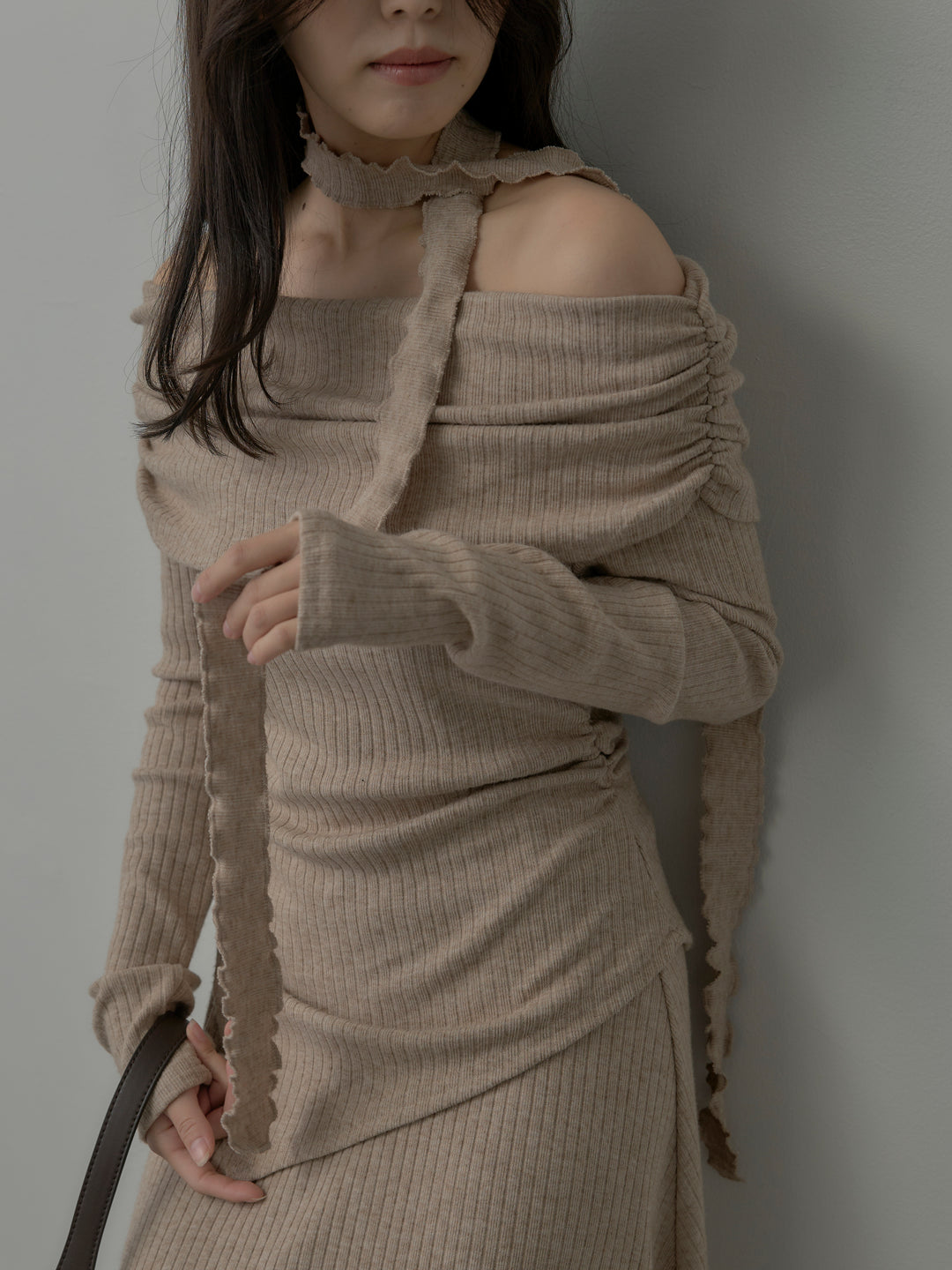 リブニットオフショルSETUP