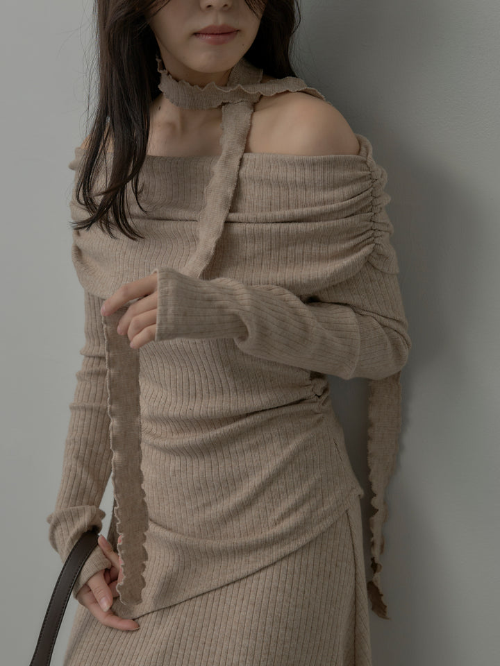 リブニットオフショルSETUP